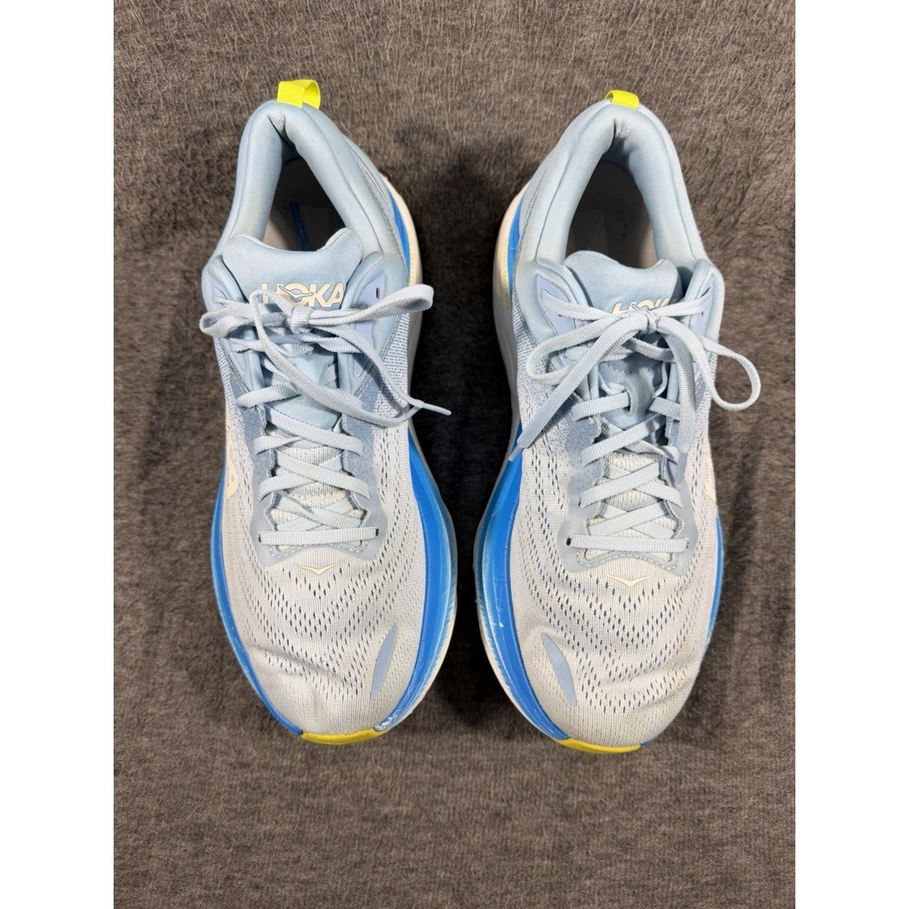 Hoka Bondi 8 Airy Blue Running Sneakers Mens Size 12